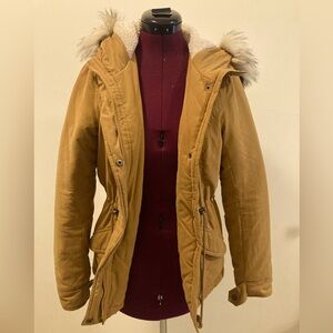 Only mustard synthetic down jacket XS